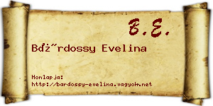 Bárdossy Evelina névjegykártya